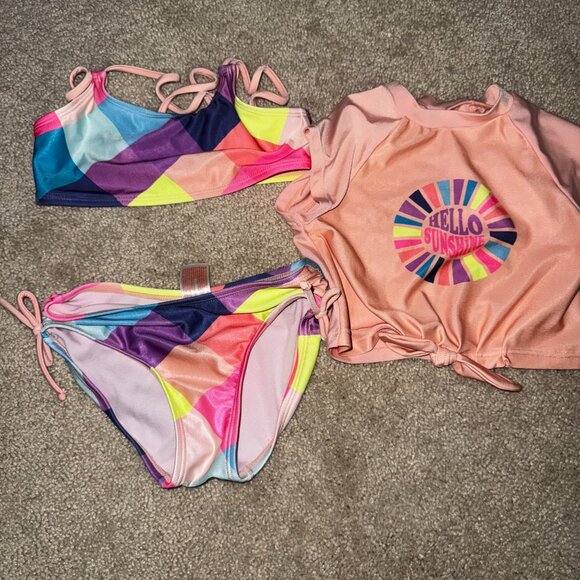 Toddler Girls 4/5 Swimsuit Bundle | 6 items | Rashguards & Swim Sets - Picture 2 of 4